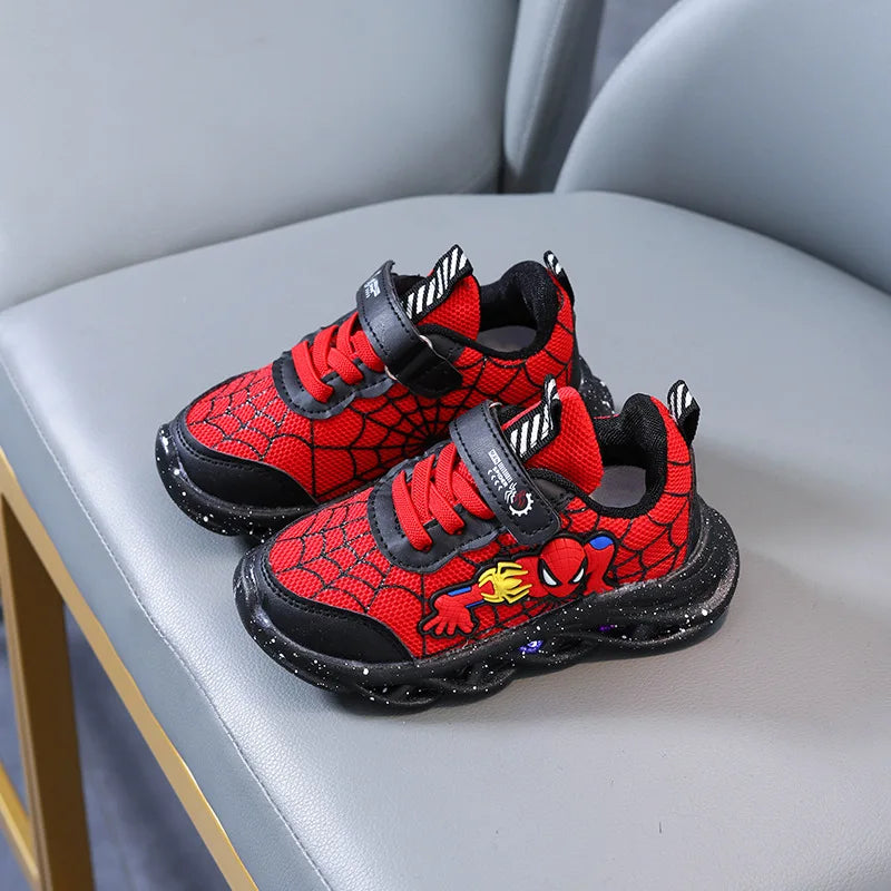Disney LED Casual Sneakers Boys Spiderman Shoes
