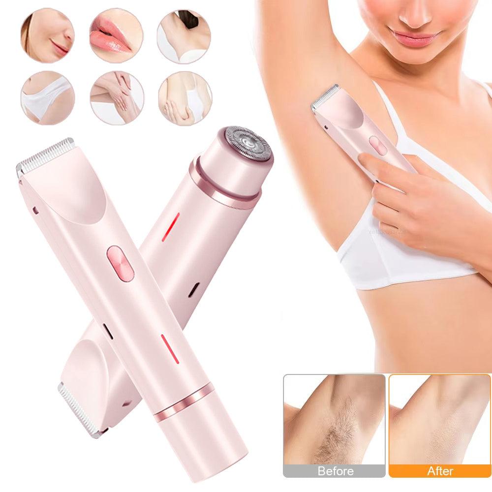 2 In 1 Hair Remover Women's Public Hair Trimmer Electric Razor