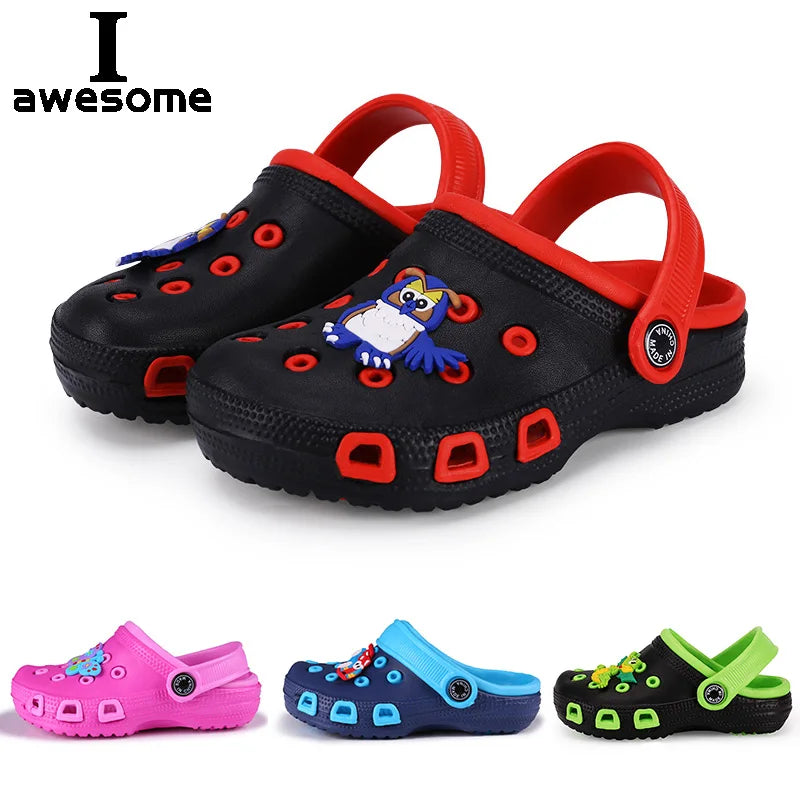Children Mules Clogs Kids Summer Garden Cute Cartoons Shoes