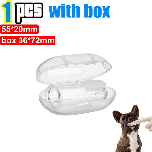 Silicone Soft Pet Finger Cuff Toothbrushes Dog Brush