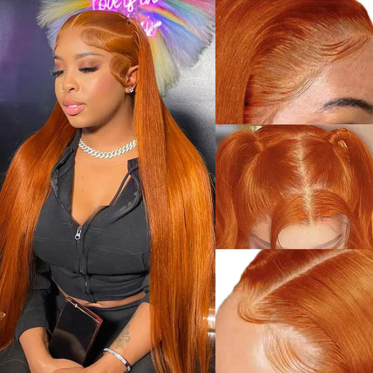 Lace Front Wigs Human Hair for Women Straight Pre-Plucked Peruvian