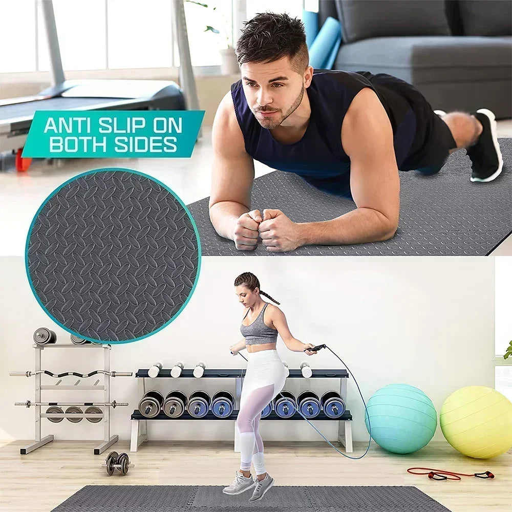 Puzzle Fitness Home Gym Equipment Mat, Non-Slip Floor Mat for Kids