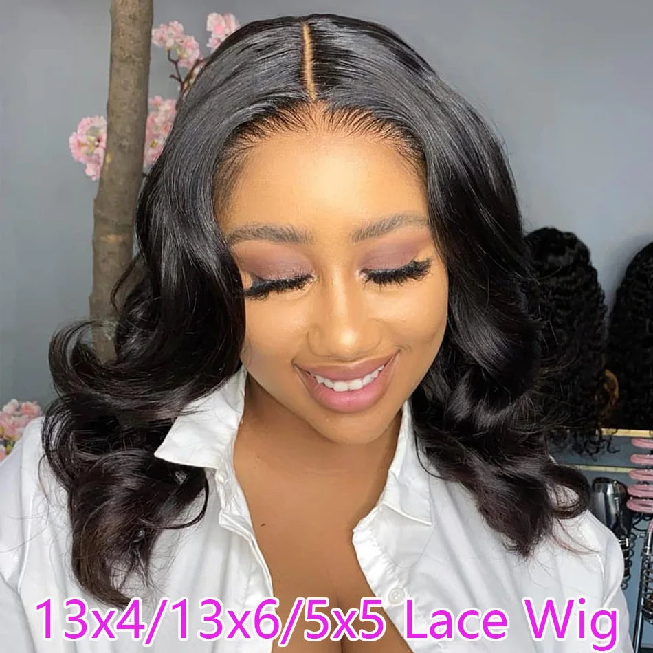 Lace Frontal Wig Brazilian Human Hair Virgin Remy Hair 180% Density