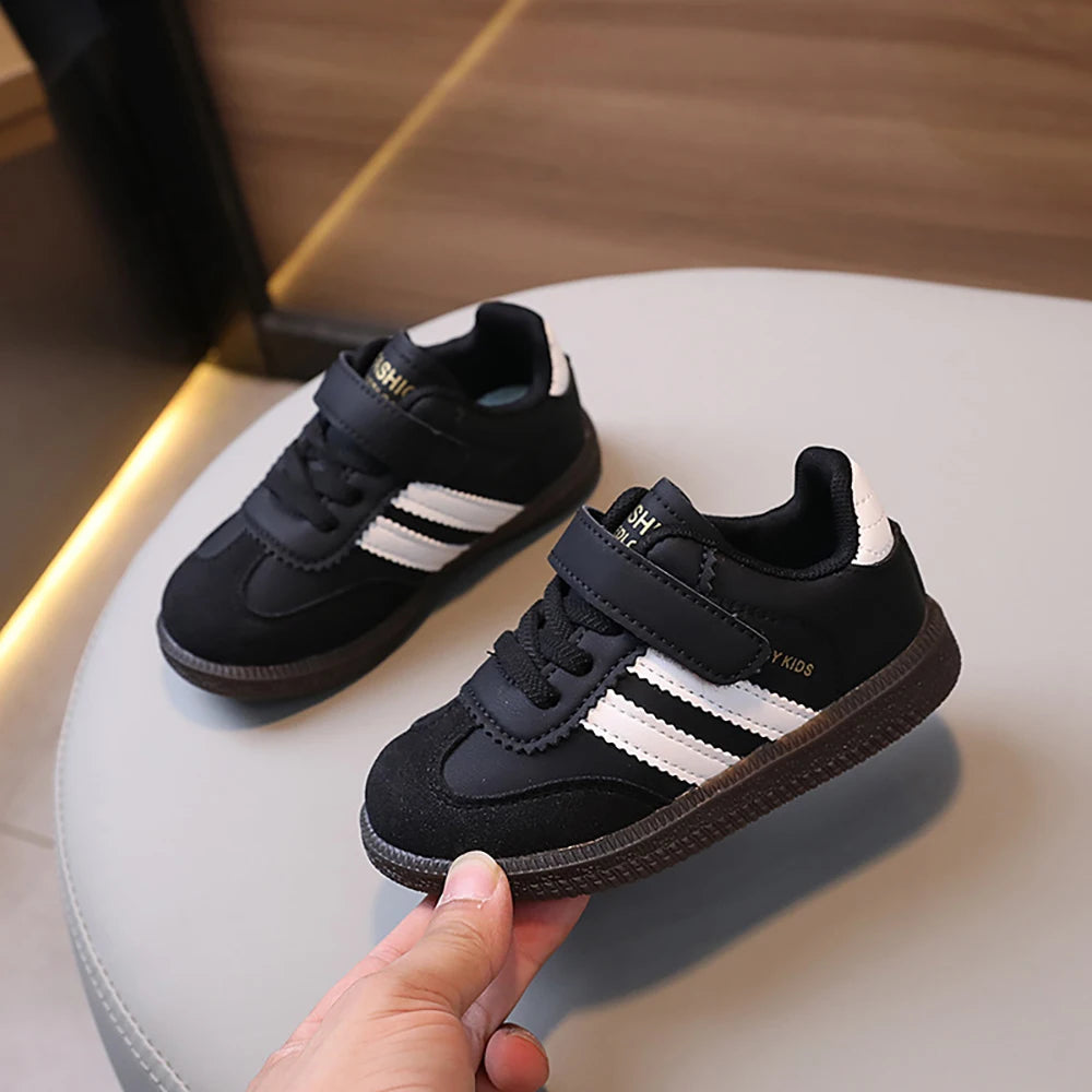 PU Leather Ergonomics Kids Sneakers Soft-soled Tennis Shoes