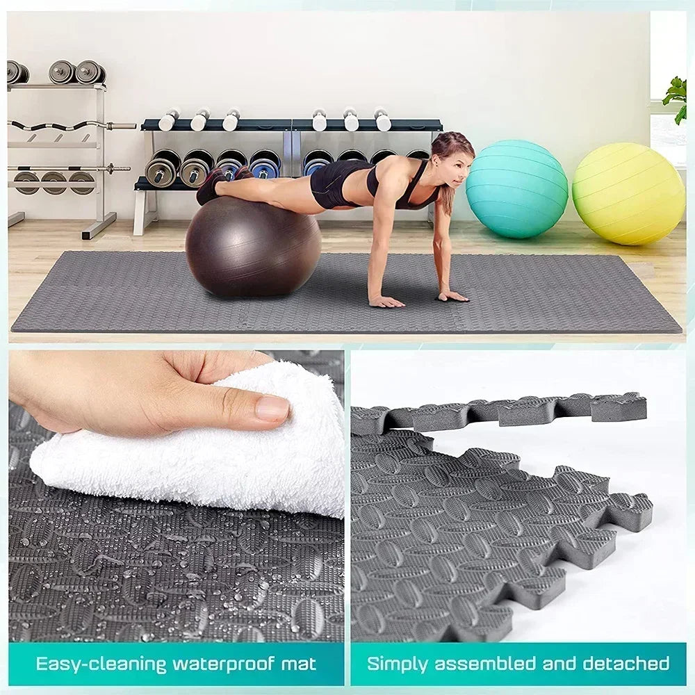 Puzzle Fitness Home Gym Equipment Mat, Non-Slip Floor Mat for Kids