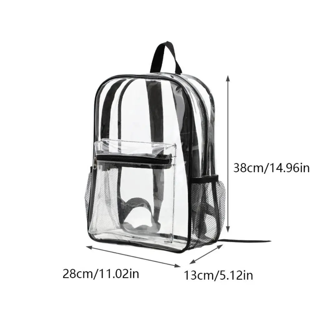 Waterproof Transparent Pvc Bag Student Visible Backpack