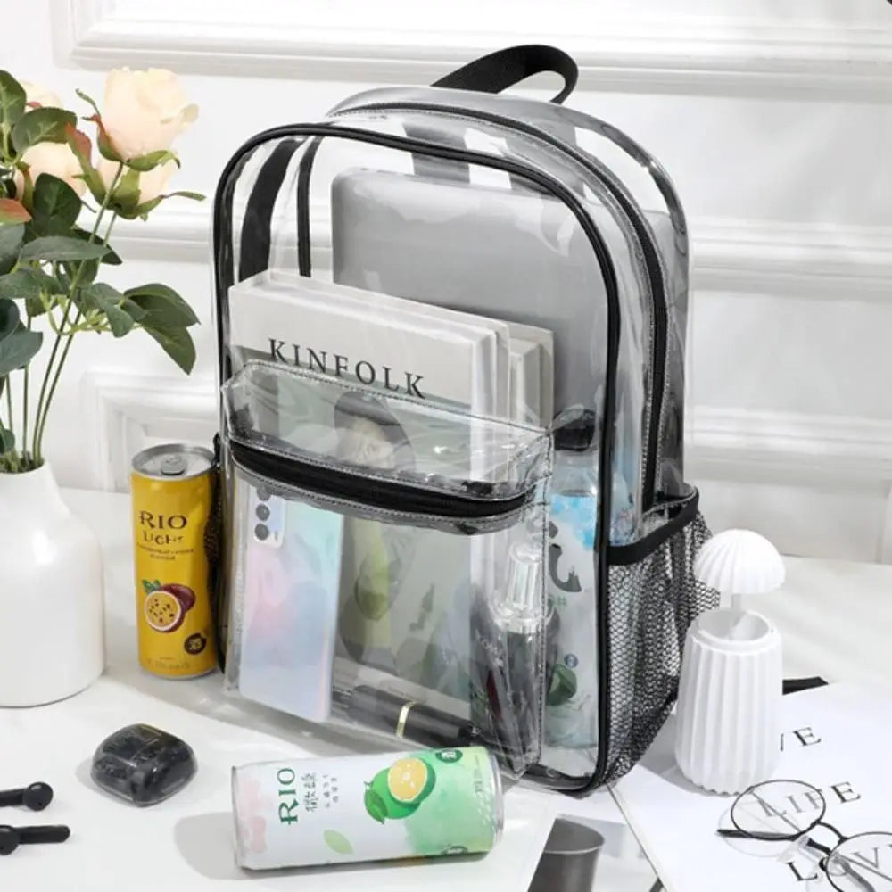 Waterproof Transparent Pvc Bag Student Visible Backpack