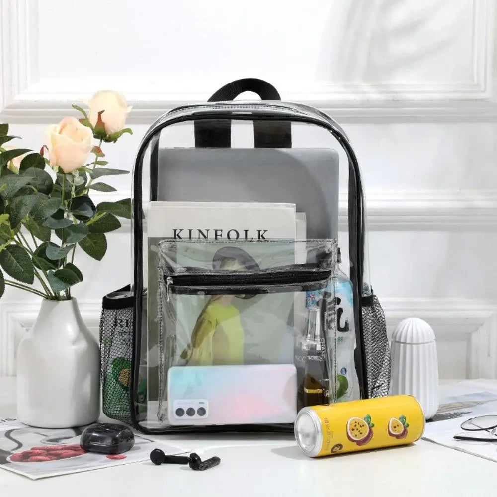 Waterproof Transparent Pvc Bag Student Visible Backpack