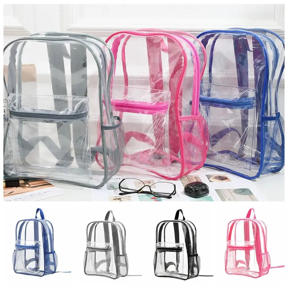 Waterproof Transparent Pvc Bag Student Visible Backpack