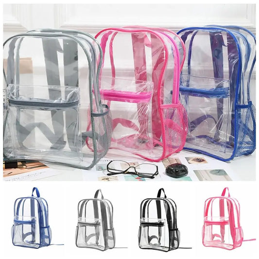 Waterproof Transparent Pvc Bag Student Visible Backpack