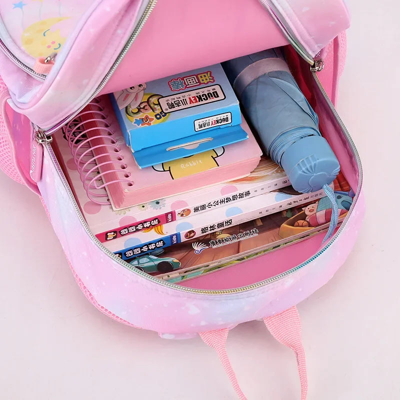 New Unicorn Backpack for Girls Cartoon Pink Princess School Bags