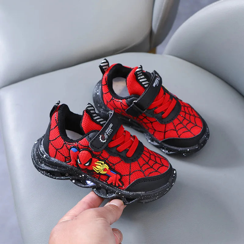 Disney LED Casual Sneakers Boys Spiderman Shoes