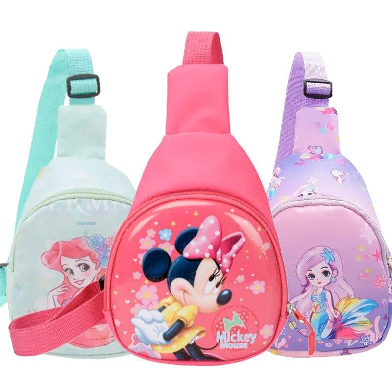 Children Boys and Girls Chest Bag Cute Cartoon Mickey Mouse Backpack