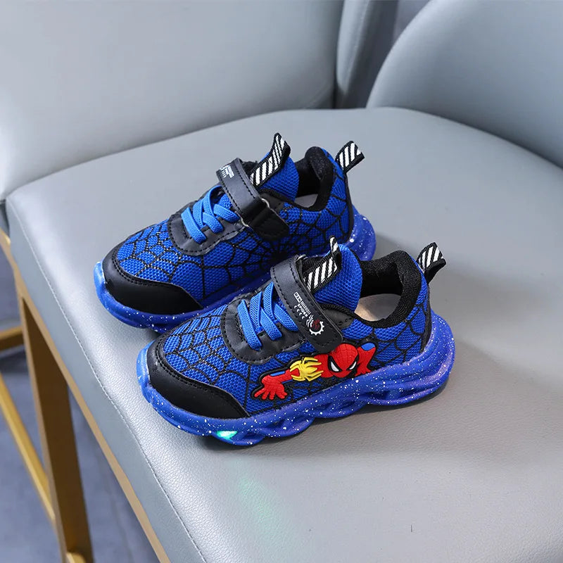 Disney LED Casual Sneakers Boys Spiderman Shoes