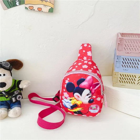 Children Boys and Girls Chest Bag Cute Cartoon Mickey Mouse Backpack