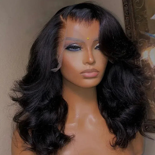 Lace Frontal Wig Brazilian Human Hair Virgin Remy Hair 180% Density