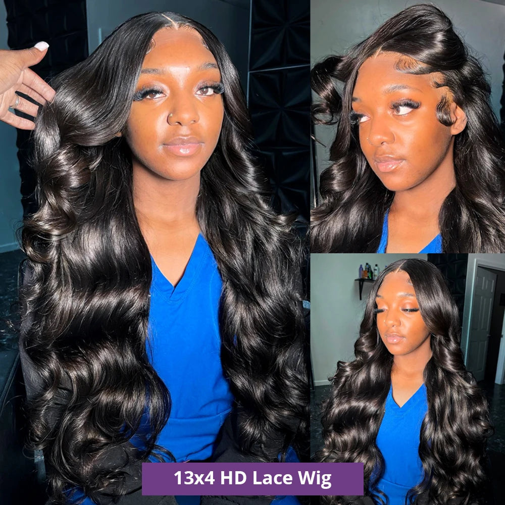 Hd Transparent Lace Front Wigs Brazilian Human Hair