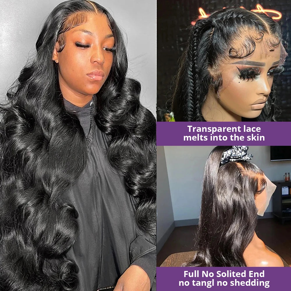 Hd Transparent Lace Front Wigs Brazilian Human Hair