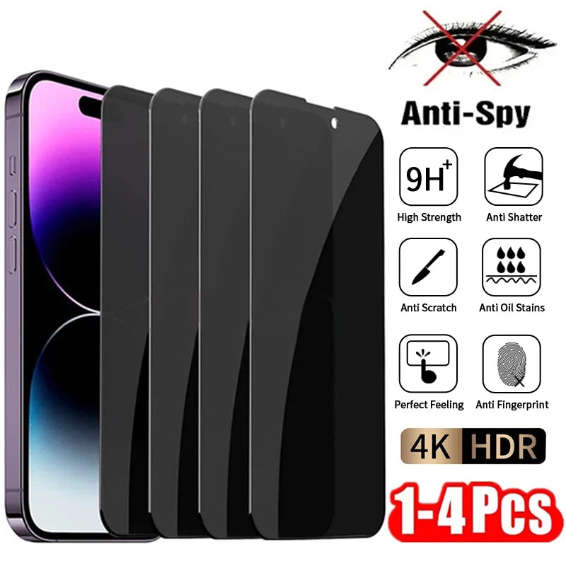 Anti Spy Tempered Glass For iPhone 16 14 13 11 15Pro Max Mini 7 8 Plus Privacy Screen Protector for iPhone 15 X XR XS MAX