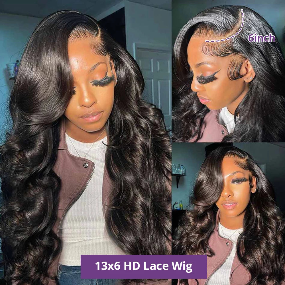 Hd Transparent Lace Front Wigs Brazilian Human Hair