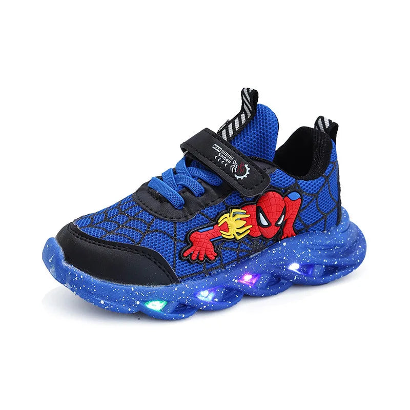 Disney LED Casual Sneakers Boys Spiderman Shoes