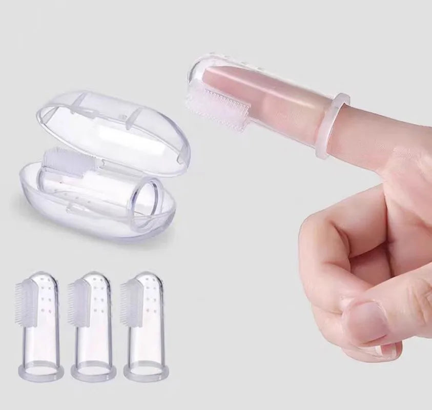 Silicone Soft Pet Finger Cuff Toothbrushes Dog Brush
