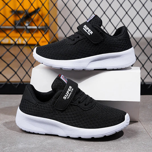 Sports, Seasonal Outdoor Children's Black Mesh Breathable Casual Shoes